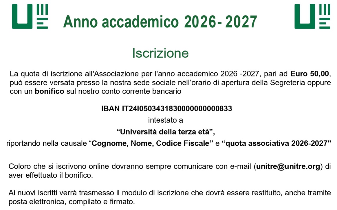Istruzioni iscrzioni on line 1